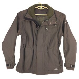 Vintage Oakley Software Jacket Womens Large Brown Olive Ski Snowboard READ‎